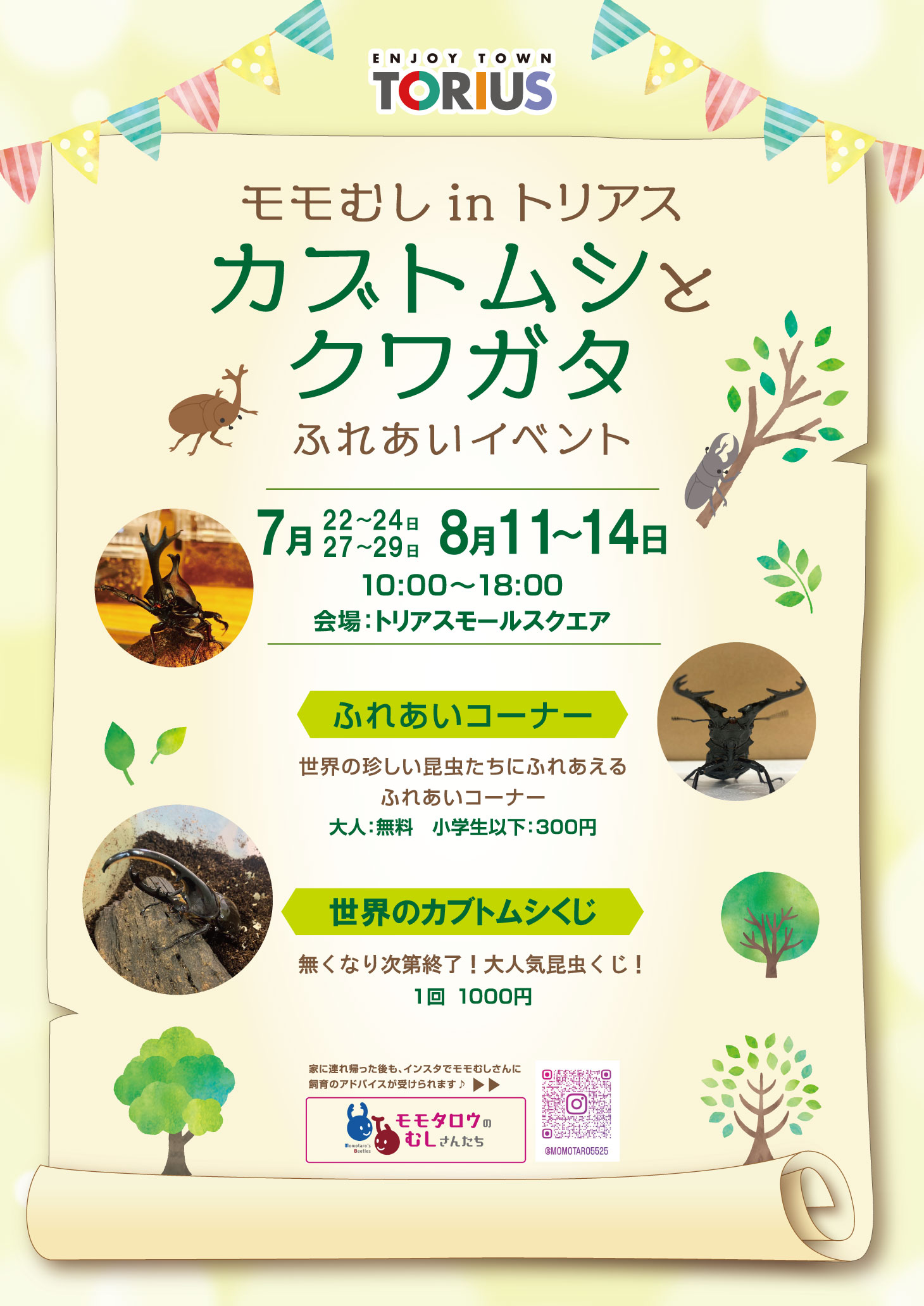カブトムシとクワガタふれあいイベント